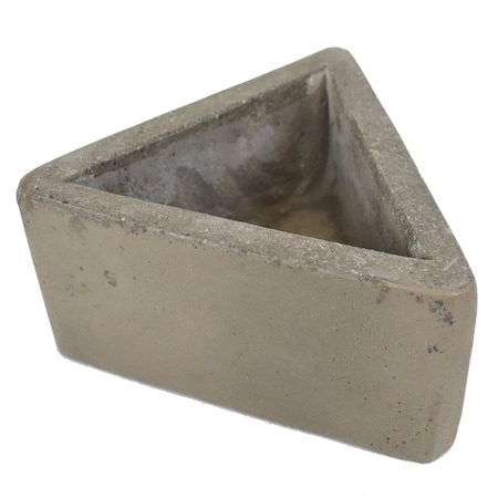 6 In. D Fiber Cement Triangle Planter Natural